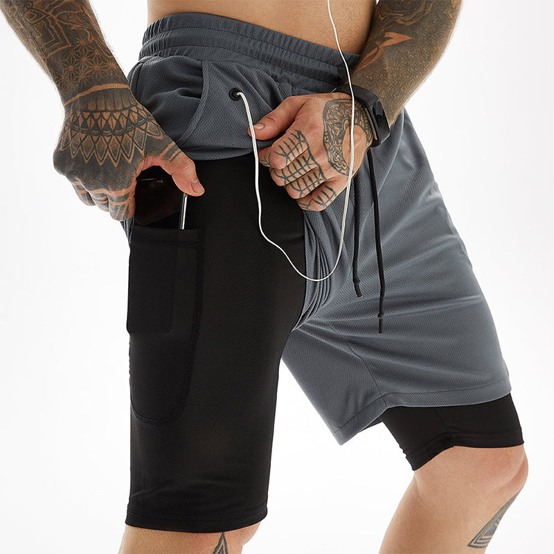 2 in 1 Sport Fitness Shorts